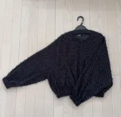 ZARA フェザー風　ブルゾン　XS
