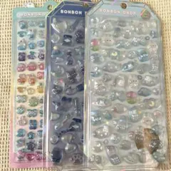 【正規品】ボンボンドロップシール　シャーベット　よるねこ　みずいろ　めろめろ