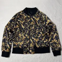 H&M リバーシブル ボマー ジャケット MAー1 バロック柄 総柄