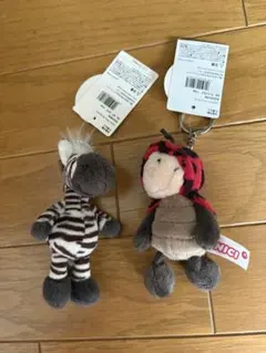 ニキ NICI てんとう虫 しまうま キーホルダー ぬいぐるみのサムネイル
