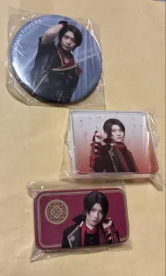 刀ミュ　加州清光　缶バッジ　アクリルメモスタンド　缶