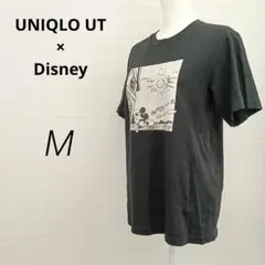 H9001【ユニクロ×ディズニー】コラボTシャツ ミッキー ユニセックス 黒M