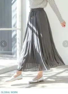GLOBAL WORK 　グローバルワーク　エアリーリラックスフレアスカート