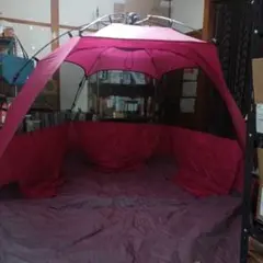 ポップアップテント ピンク　タープテント　ワンタッチ設営のサムネイル