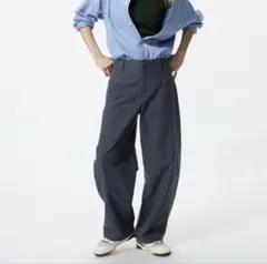 ユニクロ ジャージーバレルレッグパンツ グレー メンズ レディース 美品