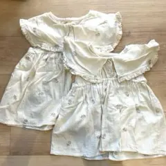 女の子服 セーラ襟トップス お揃い 姉妹