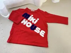 ミキハウス 長袖Tシャツ 80 赤　春　秋