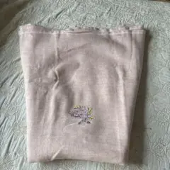 花柄刺繍 薄手敷き毛布 140cm×240cm