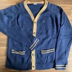 Petit Bateau ネイビー ベージュ カーディガン 10ans