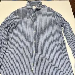 GALLIPOLI 青白ストライプ 長袖シャツ