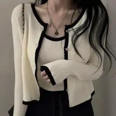 shein トップス カーディガンセット