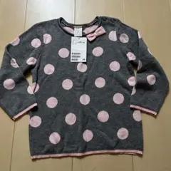 H&M ドット柄 長袖ニット