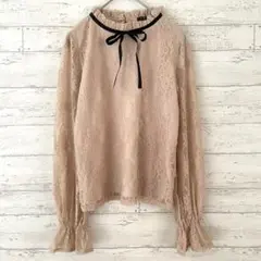 イング INGNI ボウタイ付 レースブラウス 【M】 トップス クラシカル