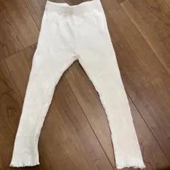 zara 3〜4y 104cm 白色　刺繍パンツ