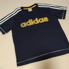 美品☆adidas キッズ 半袖Tシャツ ネイビー イエローのサムネイル