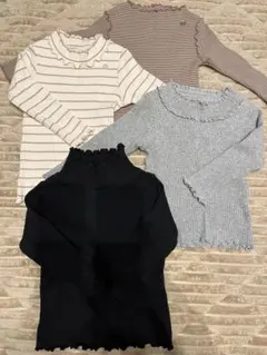 リブ 長袖トップス4点セット　女の子　まとめ