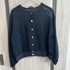 SHIPS Colors:〈手洗い可能〉メッシュ ノーカラー ブルゾン　ネイビー