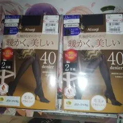 アツギ 黒タイツ 40デニール