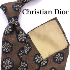 【美品】Christian Dior ネクタイ ペイズリー ブラウン