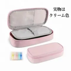 ペンケース 大容量 おしゃれ 筆箱 シンプル 2層 横開き ペンホルダー付き