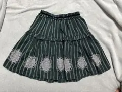 axes femme ストライプ柄 フリル付きミニスカート