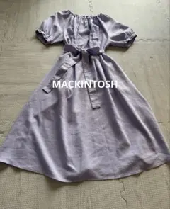 MACKINTOSHマッキントッシュ 麻 フレアワンピース ラベンダー 36のサムネイル