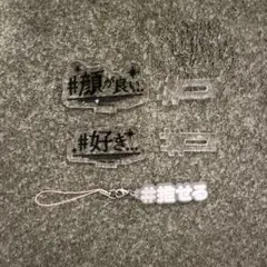 推しと一緒に置くアクリルスタンド ２個セット　#推せるラバーキーホルダー