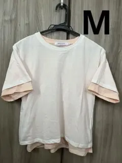 AMERICAN HOLIC レイヤードシアーTシャツ Mサイズ オフホワイト
