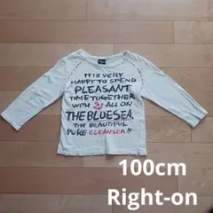 Right-on プリント長袖Tシャツ 100cm