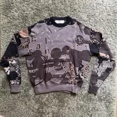 BAL Jacquard Cotton Crew Neck Sweater