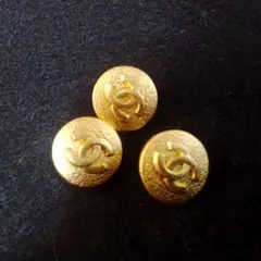 CHANEL ゴールド CCロゴボタン 3個セット