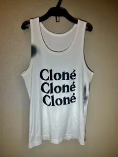 Clone プリント タンクトップ ホワイト