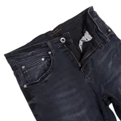 ZARA MAN ザラマンHW テーパード ブラックスキニーデニムパンツW30