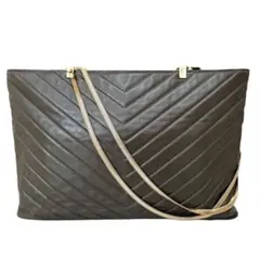 YSL イヴサンローラン カーフレザー チェーンショルダーバッグ ゴールド金具