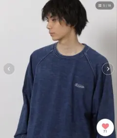 【新品】Loween インディゴ染め クルーネック スウェット　Lサイズ