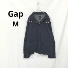 ギャップ▶マウンテンパーカー ネイビー フード付き ジップアップ M