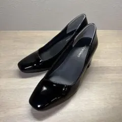 【美品】OPAQUE.CLIP 大草直子さんコラボ スクエアトゥパンプス M 黒のサムネイル