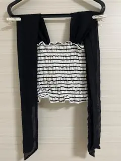 【GRL】ボーダー柄 シャーリング キャミソール / チューブトップ（Lサイズ）のサムネイル