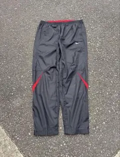 00s Nike ナイロンパンツ ブラック/レッド XL