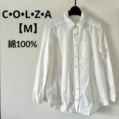 C.O.L.Z.A【M】ホワイトシャツ　長袖　綿100%