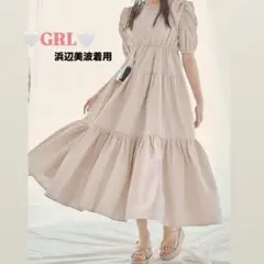 GRL パワショルボリュームティアードワンピース[k8646w] M フリル