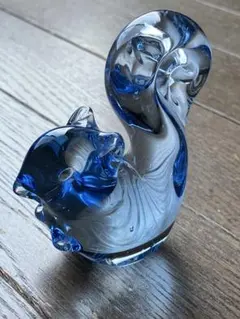 ガラス　リス　青のサムネイル