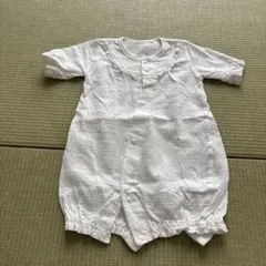 ホワイト レースロンパース　セレモニードレス