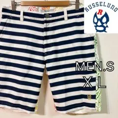 【RUSSELUNO】美品ペイズリー柄ショートパンツ　ゴルフ　メンズＸＬのサムネイル