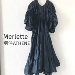 美品 Merlette ワンピースStijl Dress ブラック シャーリング - メルカリ