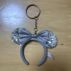 東京ディズニーリゾートカチューシャ風キーホルダーシルバー