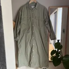 FORK & SPOON オリーブグリーン シャツワンピース