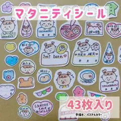 ʜᴀɴᴅᴍᴀᴅᴇマタニティフレークシール　母子手帳 アルバム　シール A5のサムネイル