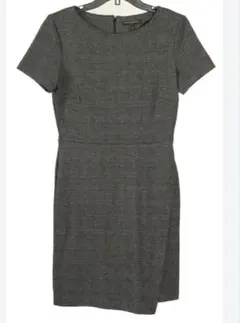 BANANA REPUBLIC グレー ひざ丈ワンピース 半袖