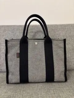 ルルレモンlululemon ツートーン キャンバス トートバッグ 黒 10L 